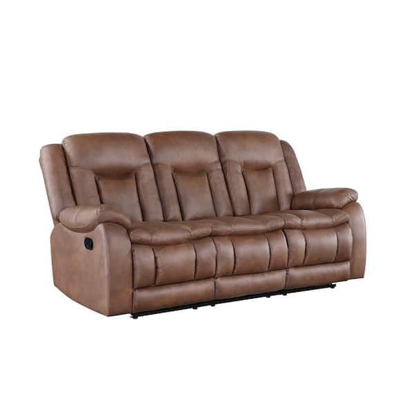 New Classic Furniture Morello 3-Piece Brown Polyester Blend Manual Living Room Set