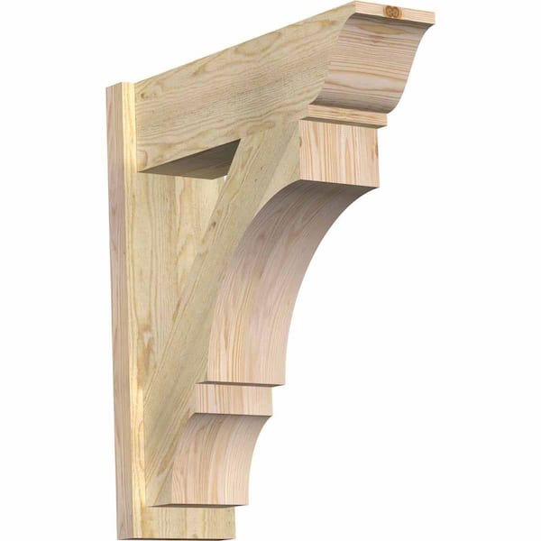 Ekena Millwork 8 in. x 30 in. x 26 in. Balboa Traditional Rough Sawn Douglas Fir Outlooker