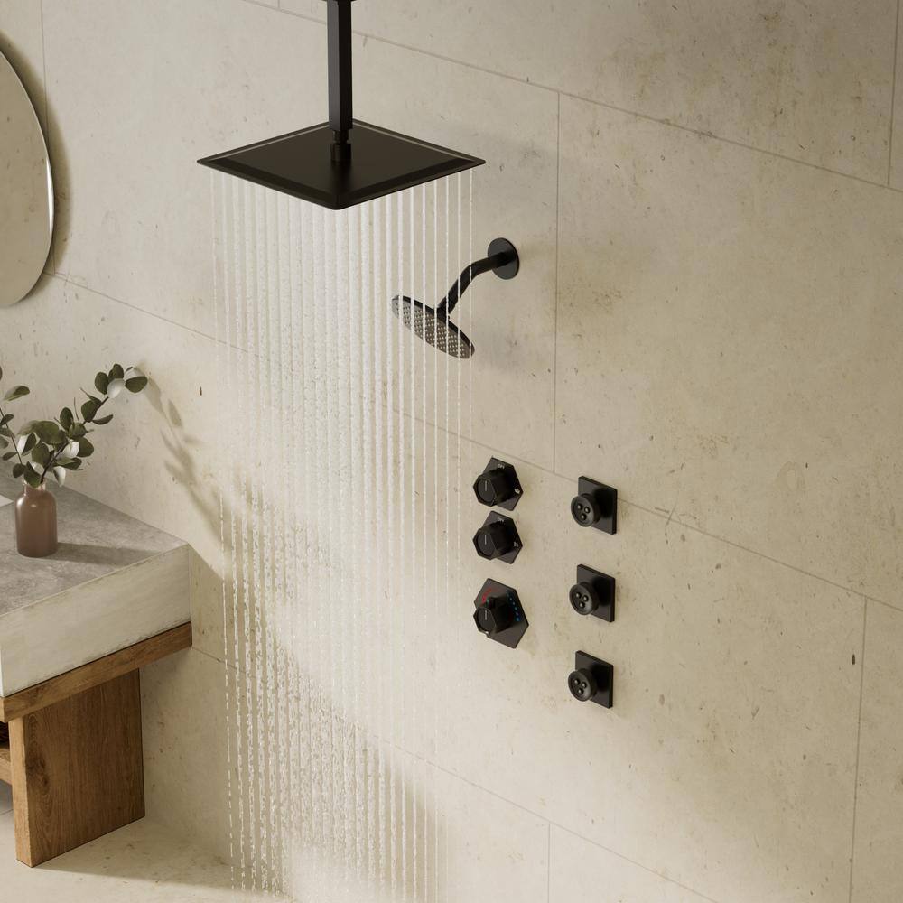 GRANDJOY Module Switch His and Hers Shower 5Spray Patterns with 2.5