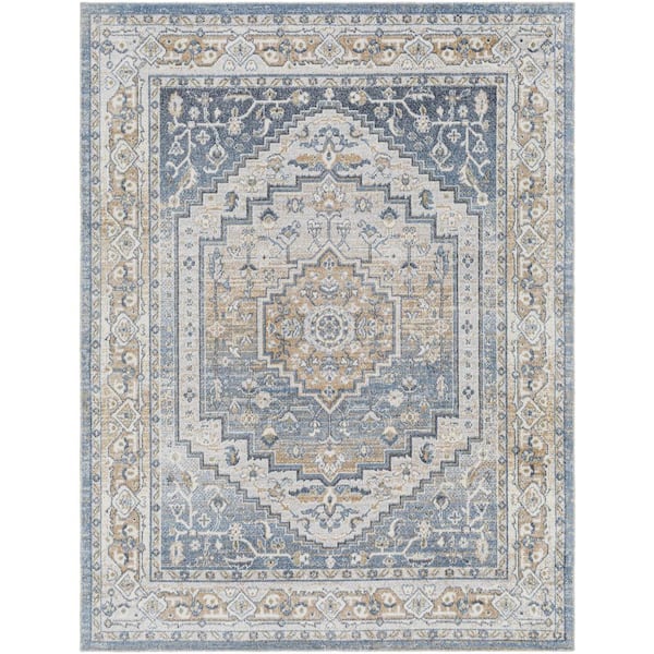 Lillian Charcoal/camel 9 ft. x 12 ft. Indoor Machine-Washable  Area Rug