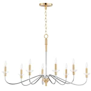 Clarion 8-Light Satin Brass Chandelier