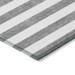 Chantille ACN528 Charcoal 2 ft. 6 in. x 3 ft. 10 in. Machine Washable Indoor/Outdoor Geometric Area Rug