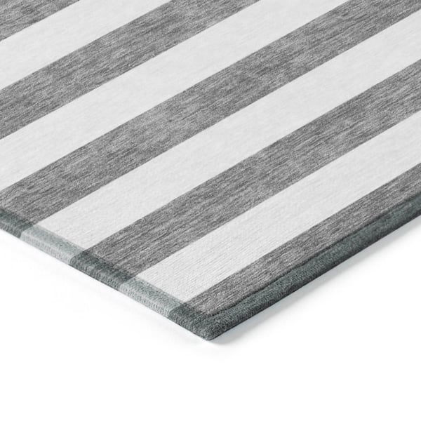 Chantille ACN528 Charcoal 8 ft. x 10 ft. Machine Washable Indoor/Outdoor Geometric Area Rug