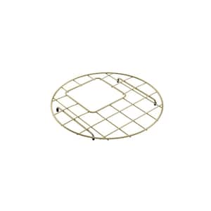 14 in. L x 14 in. W Bottom Grid 2.0 in Brushed Gold for 18 in. 1361-Single Bowl Sink