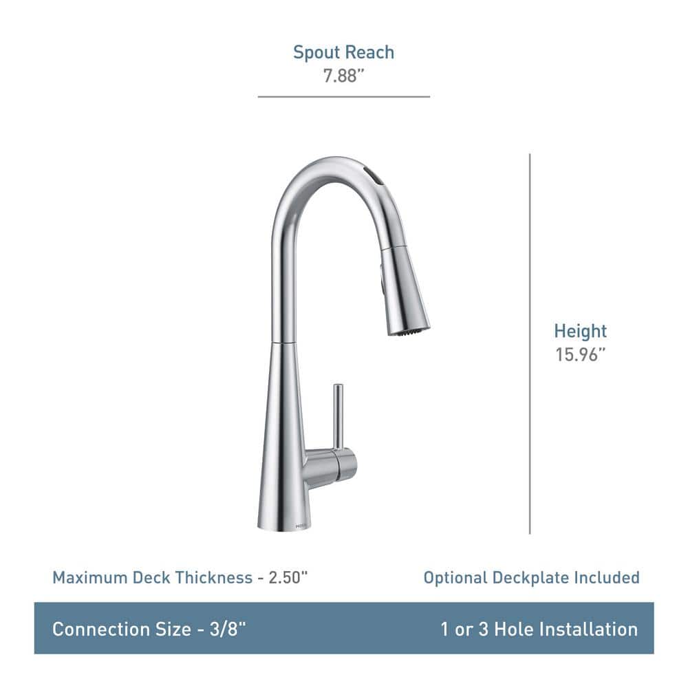 Stainless Steel Touchless Pull-Down Kitchen Faucet with Spray