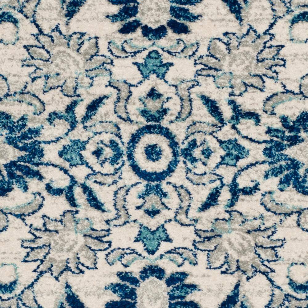 Evoke EVK238 Power Loomed Area Rug - Ivory/Blue - 5'3"x7'6" - Safavieh.