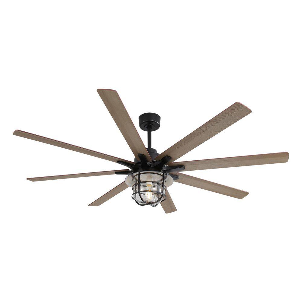 66 in. Outdoor Black Modern Reversible Low Profile Standard Double-side Ceiling Fan with Light Kit and Remote Included price history on PriceWatchPro