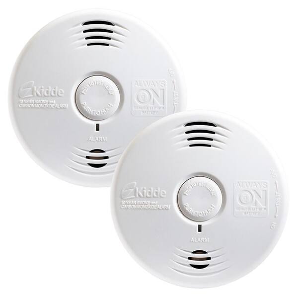 10-Year Worry-Free Sealed Battery Combination Smoke and Carbon Monoxide Detector (2-Pack)