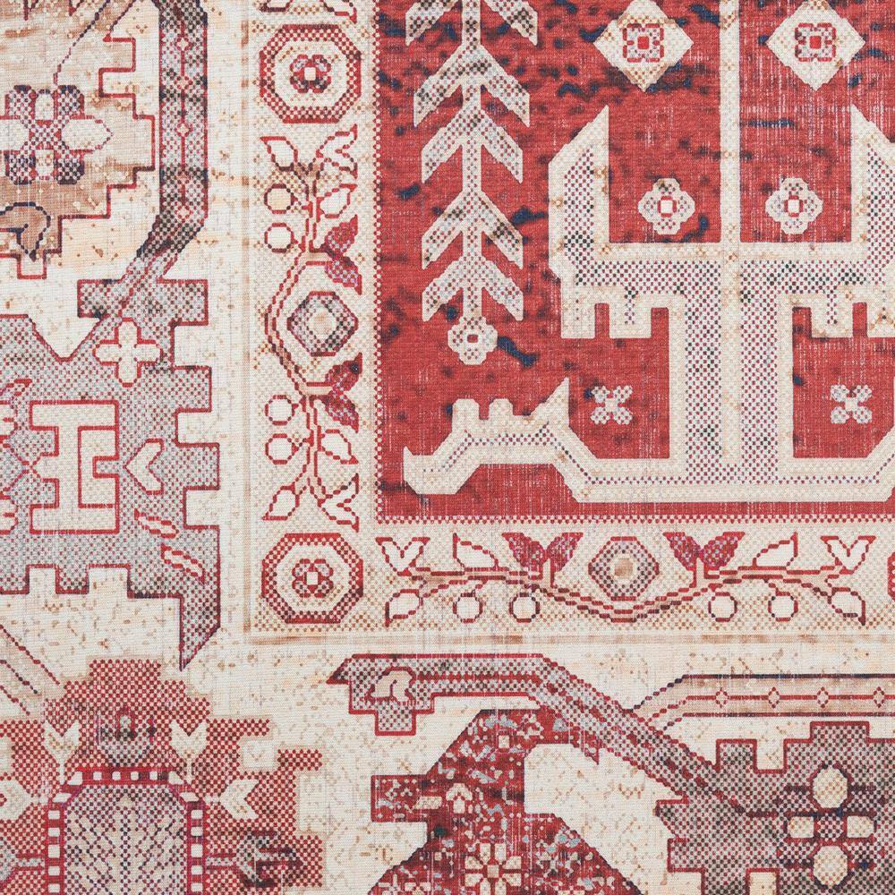 Red and Beige Persian-Inspired Flatweave 5' x 7' Area Rug