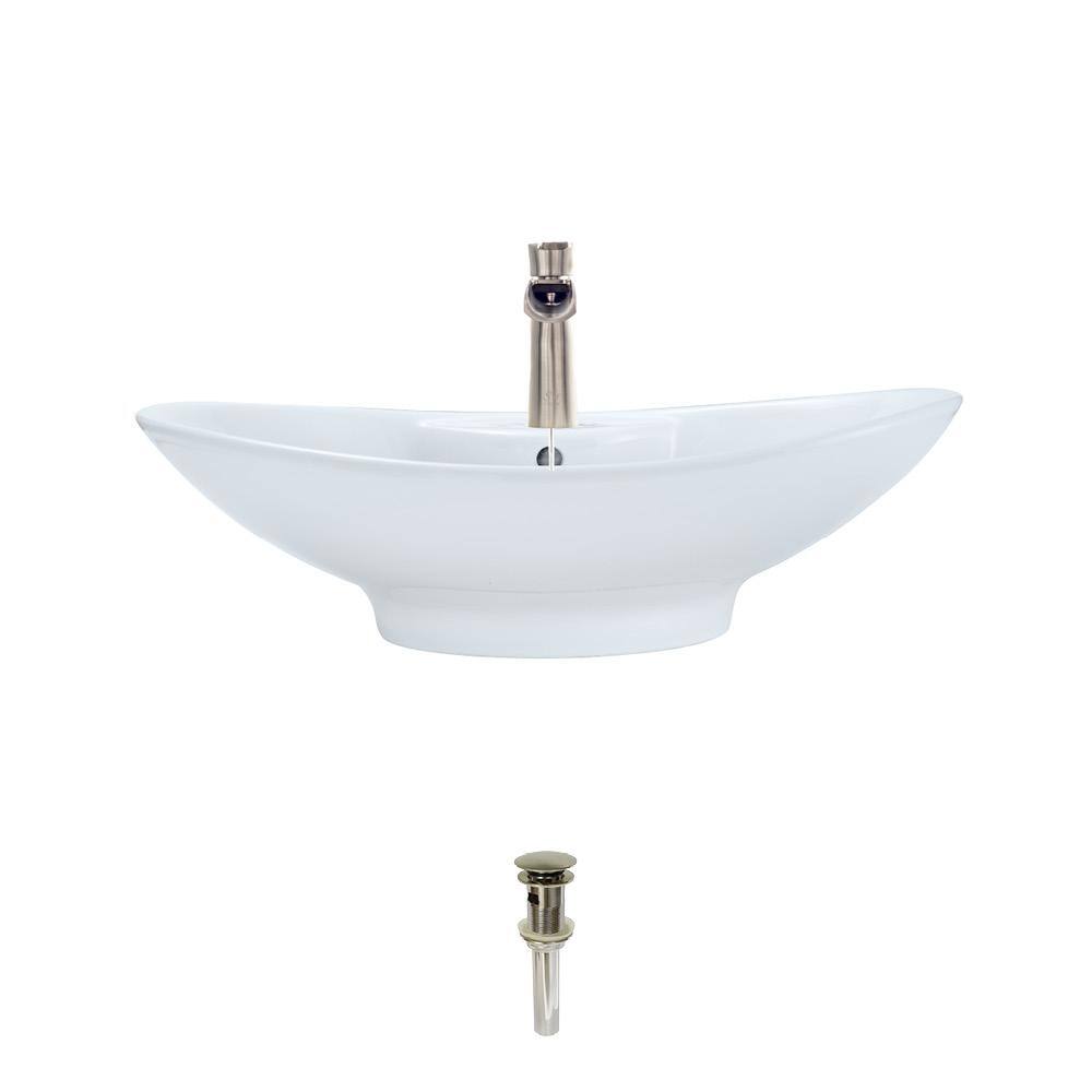 off white vessel sink