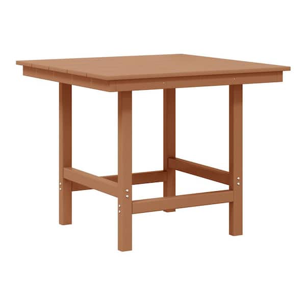 WESTIN OUTDOOR Shoreside Outdoor All Weather Plastic 36 in. Square Patio Dining Table in Teak