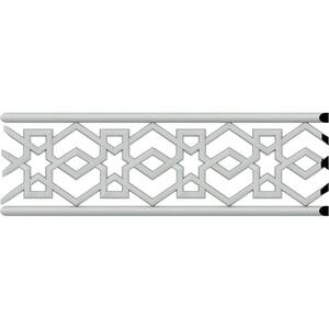 SAMPLE - 3/8 in. x 12 in. x 4 in. Polyurethane Swindon Pierced Panel Moulding