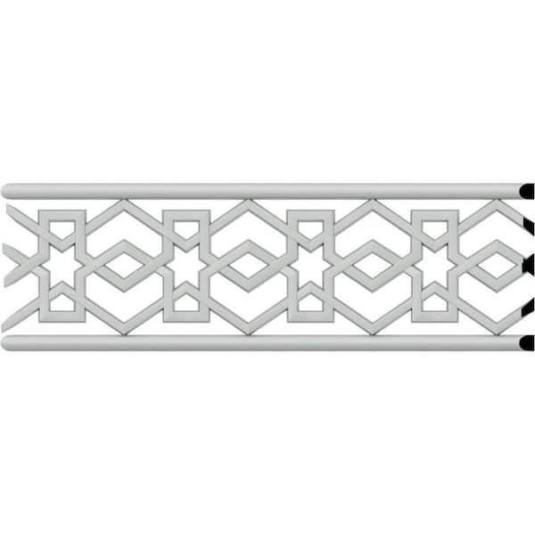 Ekena Millwork SAMPLE - 3/8 in. x 12 in. x 4 in. Polyurethane Swindon Pierced Panel Moulding