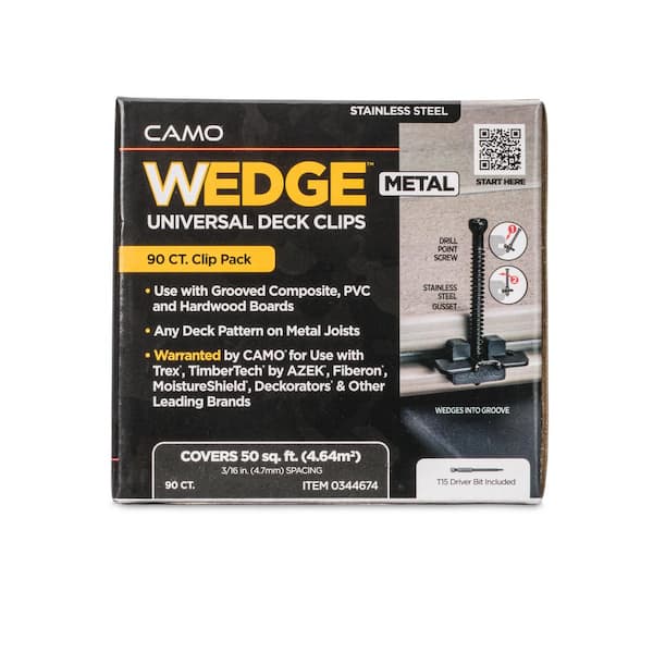CAMO Wedge Stainless Steel Hidden Deck Fastener Clip (90-Count/50 sq. ft.)