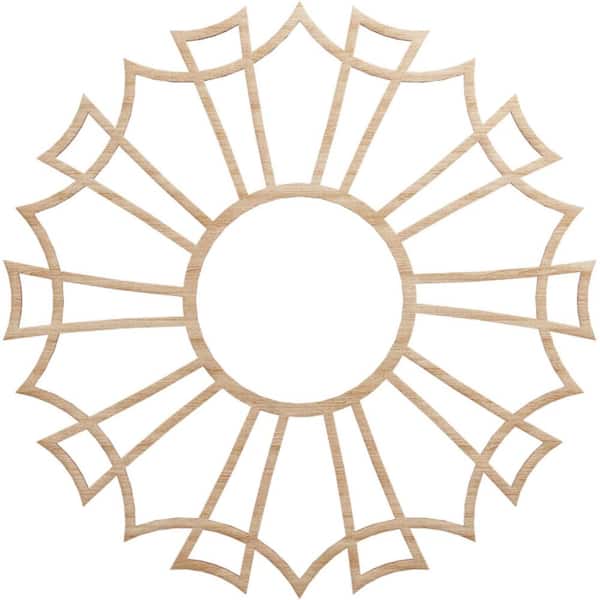 Ekena Millwork 26 in. x 9.125 in. x 0.25 in. Wood Medallion Moulding