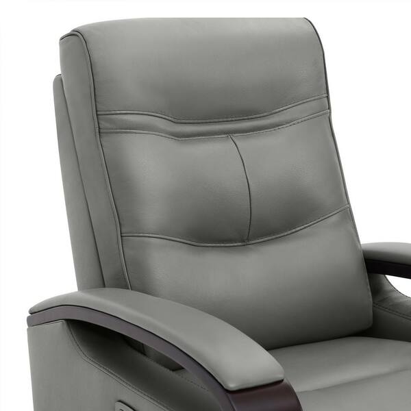Spruce & Spring Seraphina Haze Genuine Leather Power Swivel Glider