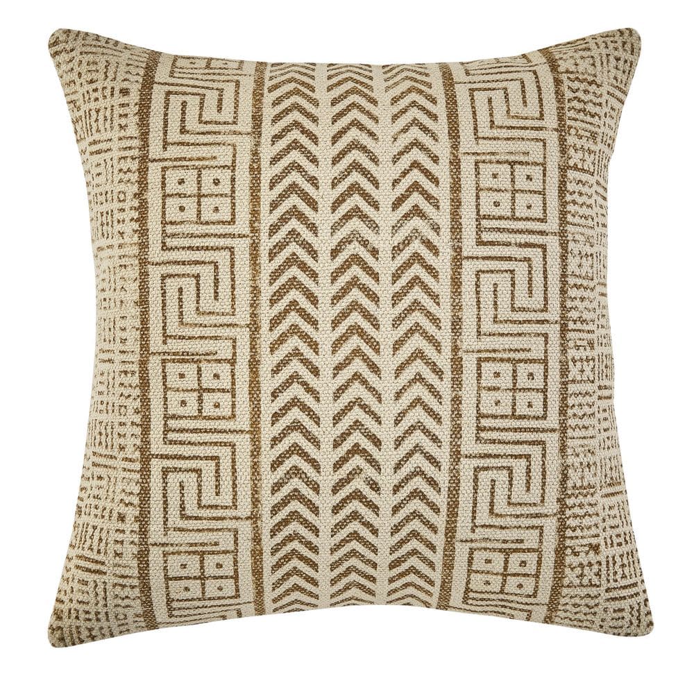 Home Decorators Collection Cream Geometric Diamond 18 in. x 18 in. Square Decorative  Throw Pillow with Tassels S00161061270 - The Home Depot