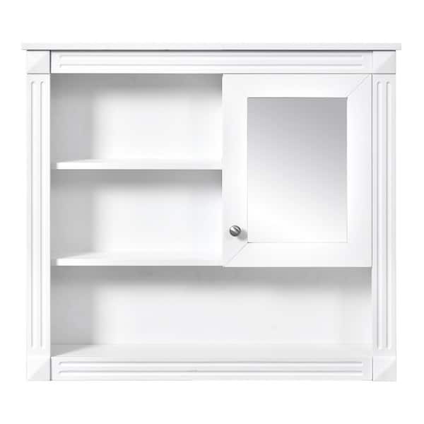 32 in. W x 29 in. H Rectangular MDF Medicine Cabinet with Mirror