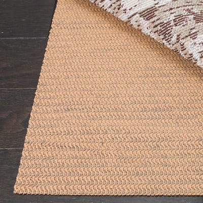 Grid Beige 9 ft. x 12 ft. Non-Slip Synthetic Rubber Rug Pad
