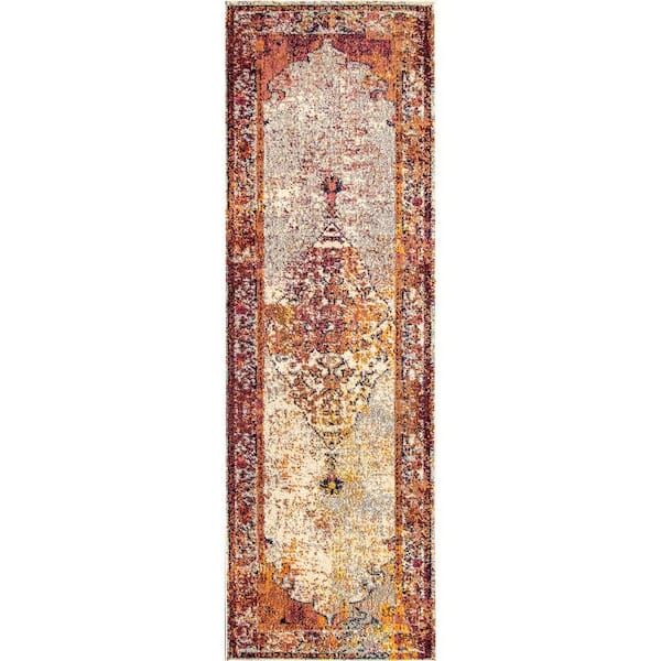 nuLOOM Veronica Oriental Persian Rust 3 ft. x 8 ft. Runner Rug