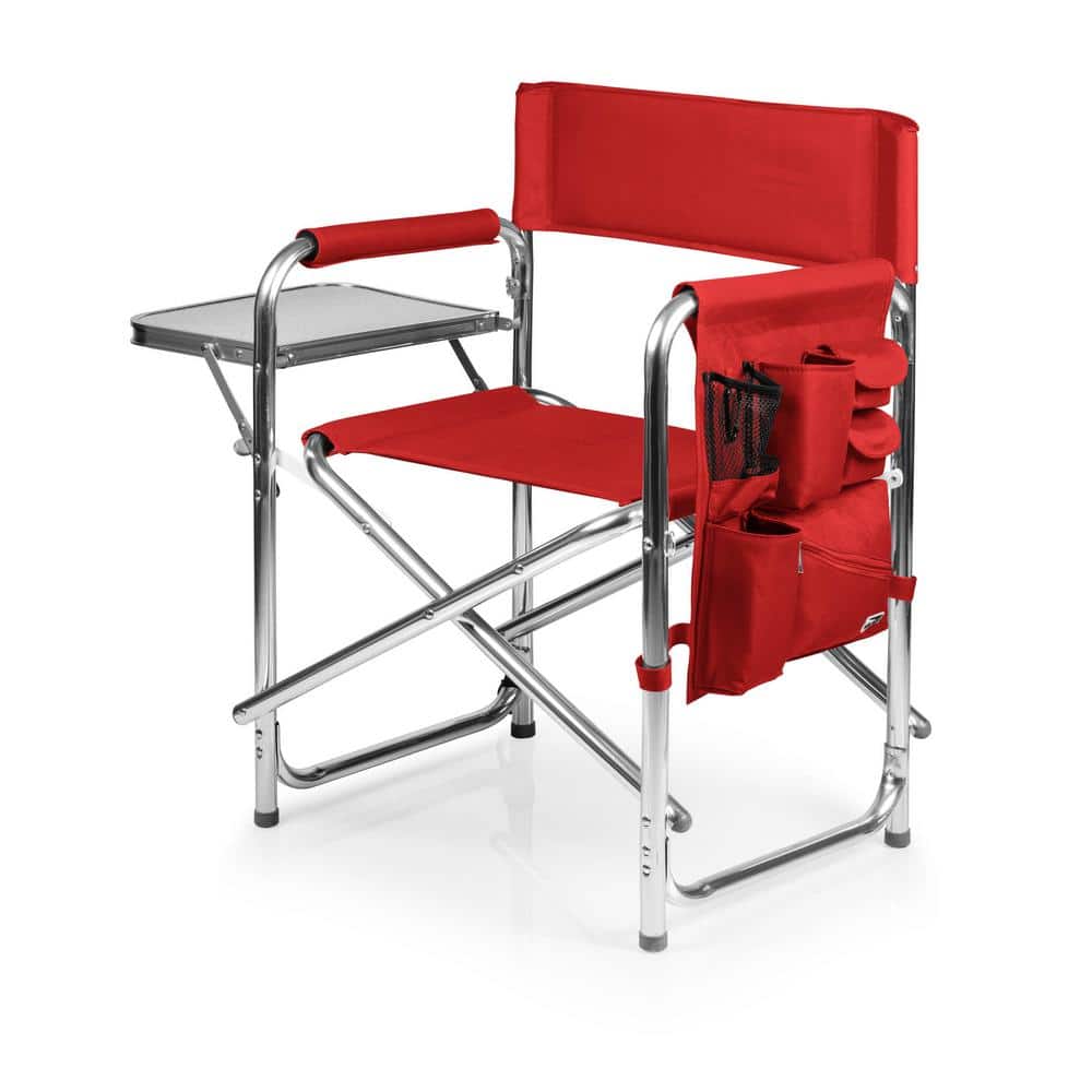 Picnic Time Sports Chair with Table and Pockets - Red