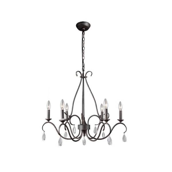 INNOBULE 6-Light Black Chandelier
