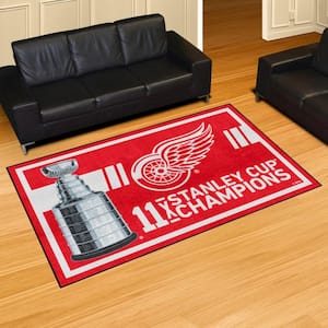 Detroit Red Wings 5 ft. x 8 ft. Plush Area Rug