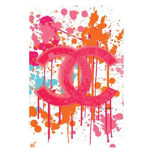 VENICE BEACH Collections Playful Splatter Paint Design Fashion Brand Logo by Fairchild Paris 1 Piece Unframed Canvas Drawing Print 16 in. x20 in.
