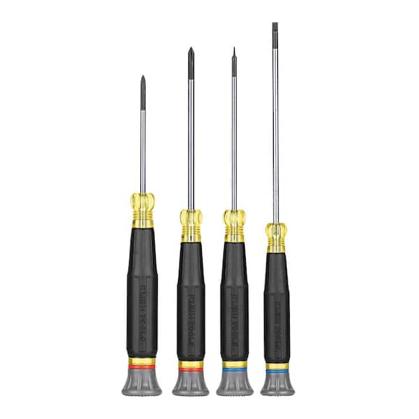Klein Tools Precision Screwdriver Set Slotted and Phillips (4-Piece)