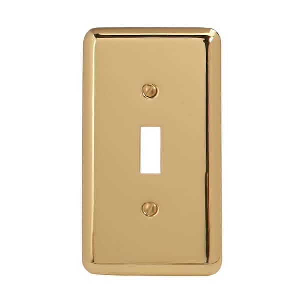 AMERELLE Brass 1-Gang Toggle Wall Plate (1-Pack)