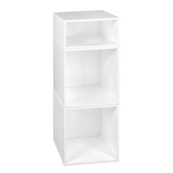 Niche 32.5 in. H x 13 in. W x 13 in. D White Wood 3-Cube Organizer