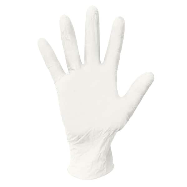 HDX White 3 mil One Size Fits Most Disposable Latex Gloves (50-Count)  24560-010 - The Home Depot