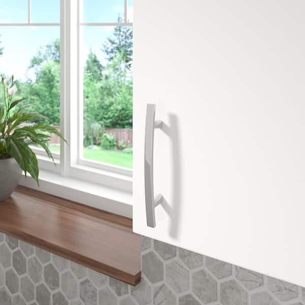 Padova Collection 3 3/4 in. (96 mm) Classic Polished Nickel Rectangular Cabinet Arch Pull