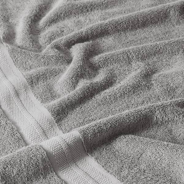 London Fog Signature Solid 12 Piece Grey Cotton Towel Set