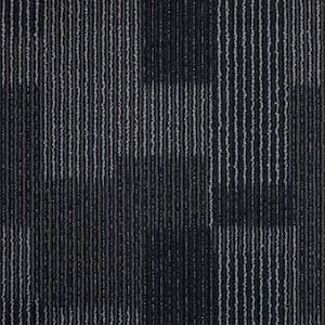 Rockefeller Midnight Blue Residential/Commercial 19.7 in. x 19.7 in. Glue Down Carpet Tile (20 Tiles/Case) 53.82 sq. ft.
