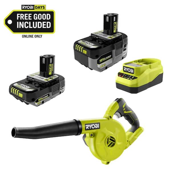 ONE+ 18V HIGH PERFORMANCE Kit w/ 4.0 Ah Battery, 2.0 Ah Battery, Charger, & FREE ONE+ Cordless Workshop Blower
