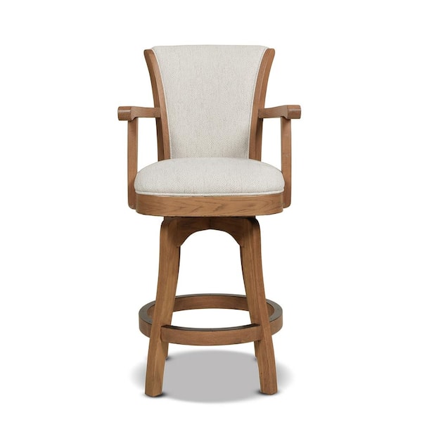 Wood swivel bar discount stools with arms