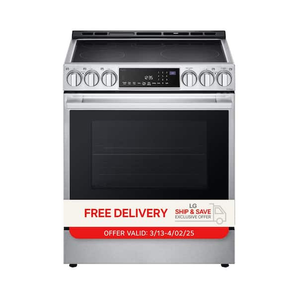 STUDIO 30 in. 6.3 cu. ft. 5-Burner Elements SMART Slide-In Induction Range in Stainless Steel with Air Fry, Energy Star