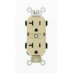 Leviton 20 Amp Industrial Grade Heavy Duty Self Grounding Duplex Outlet,  White R72-05352-0WS - The Home Depot