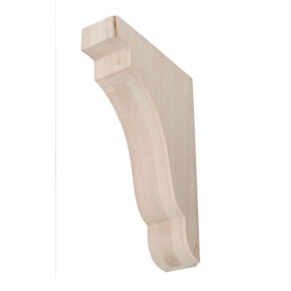 10" Unfinished Hard Maple Traditional Wood Corbel Bracket
