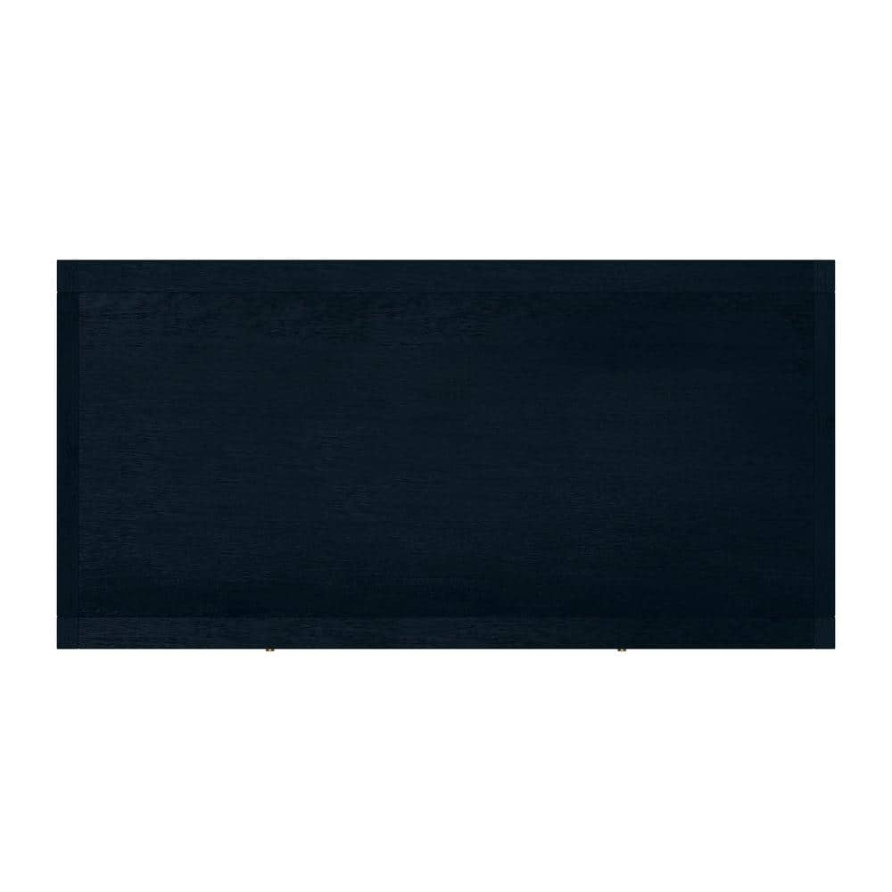 Navy Blue Acacia Wood 5-Drawer Vertical Dresser