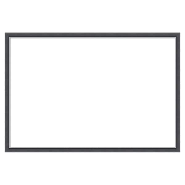 Amanti Art Eva Black Silver Thin 38 in. x 26 in. Polystyrene Framed Dry Erase Magnetic Memo Board