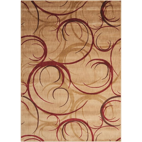 Nourison Somerset Beige 5 ft. x 8 ft. All-over design Contemporary Area Rug