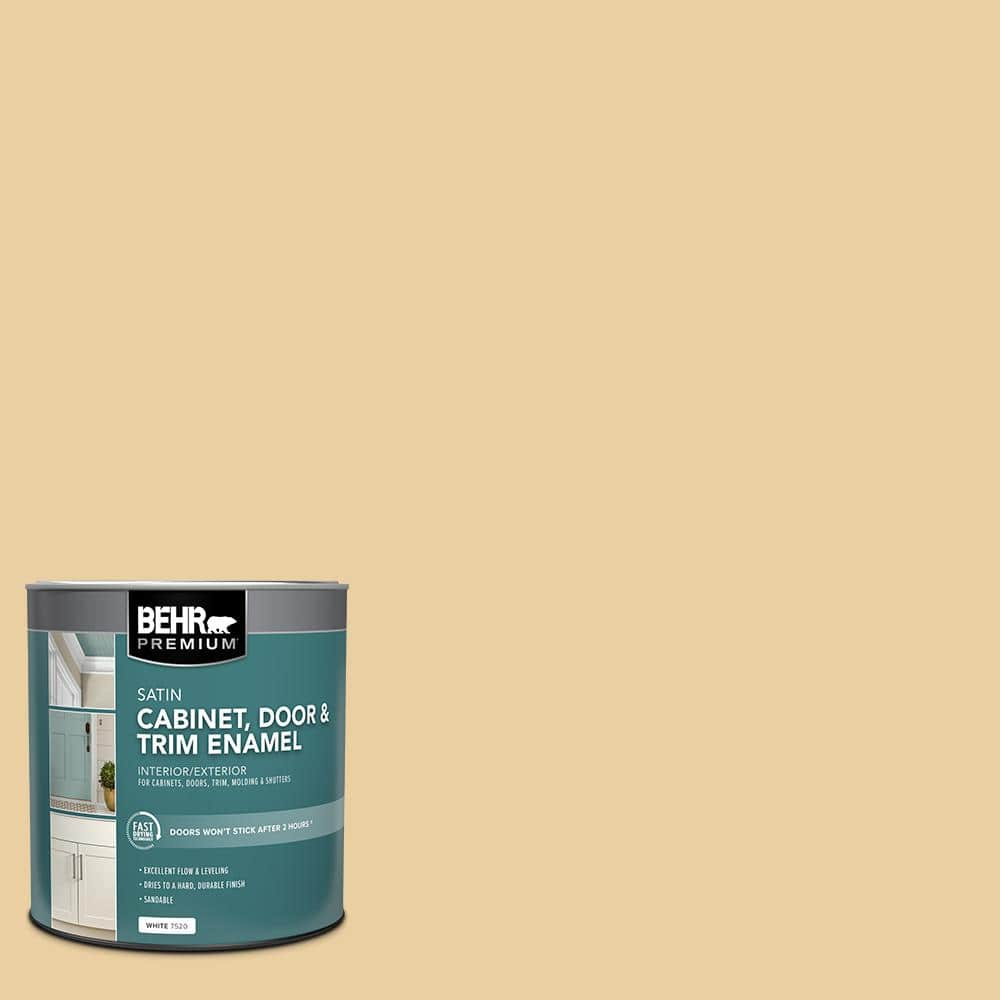 BEHR PREMIUM 1 qt. #M300-3 Harmonious Gold Satin Enamel Interior ...