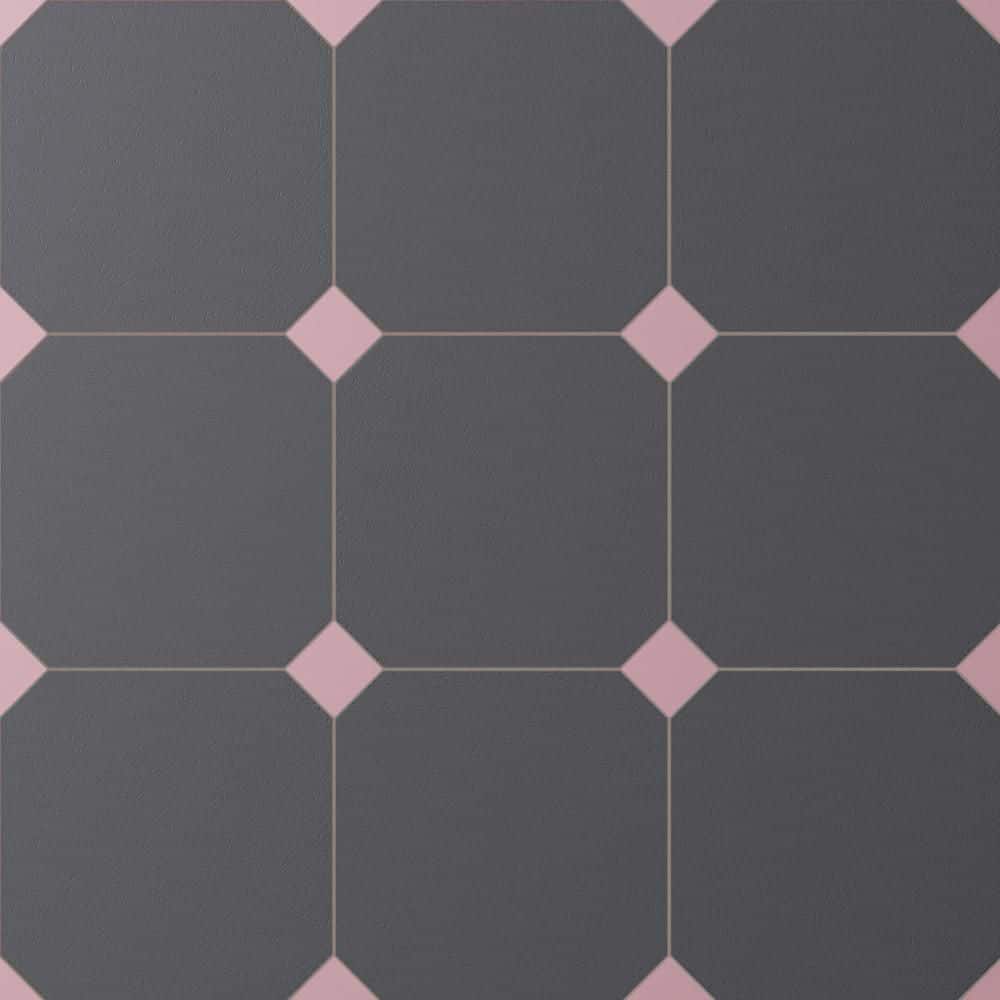 Vaudeville Octagon Antracita with Taco Pink 8 in. x 8 in. Porcelain Floor and Wall Tile (11.25 sq. ft. /Case) price history on PriceWatchPro