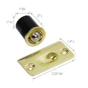 Polished Brass Drive in Ball Catch (2 per Pack)