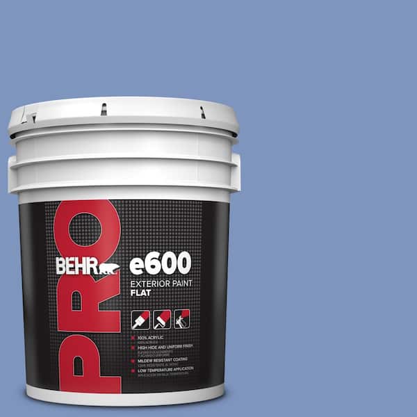 BEHR PRO 5 gal. #M540-5 Blue Satin Flat Exterior Paint