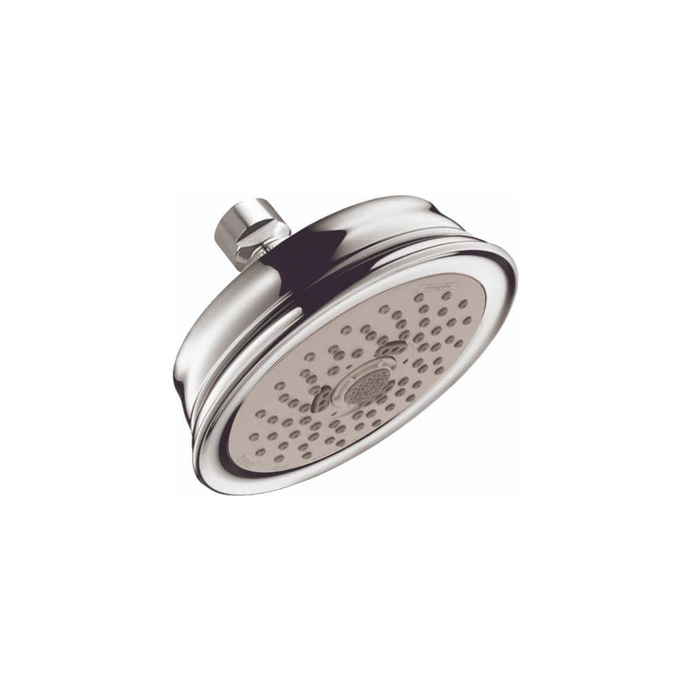 Chrome Classic 5-Inch Rain Showerhead with 3 Spray Settings