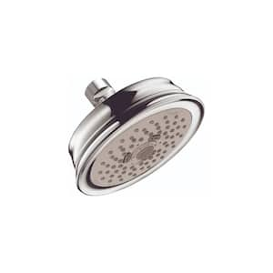 Croma 100 3-Spray Patterns 1.8 GPM 5.3 in. Wall Mount Fixed Shower Head in Chrome