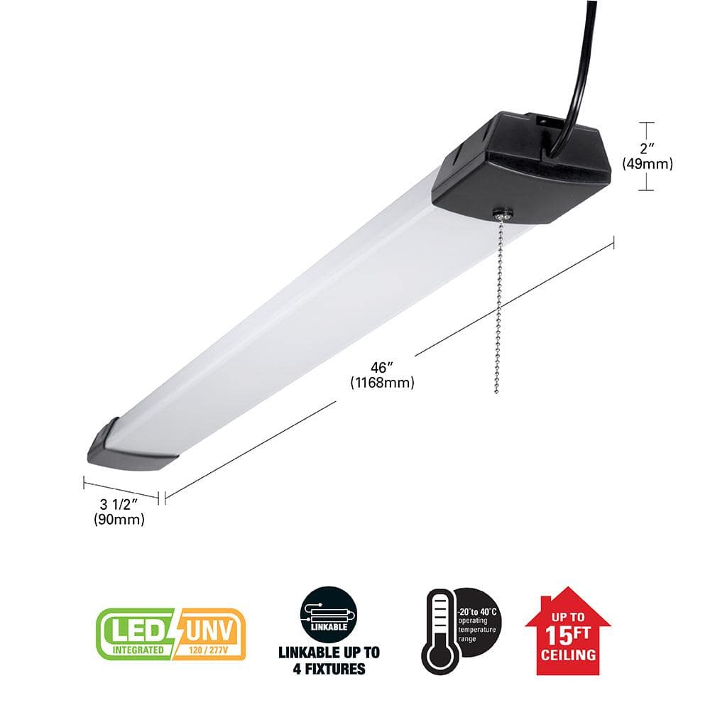 Metalux 48 in. 1-Light ct 80 W LED Shop Light